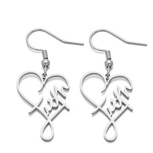 Faith heart earrings